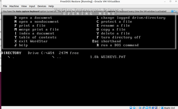 WordStart start menu